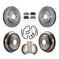 thumbnail image 1 of Transit Auto Front Rear Disc Brake Rotors Semi-Metallic Pads and Drum Kit (7Pc) for Car Chevrolet Malibu K8S-103617, 1 of 11