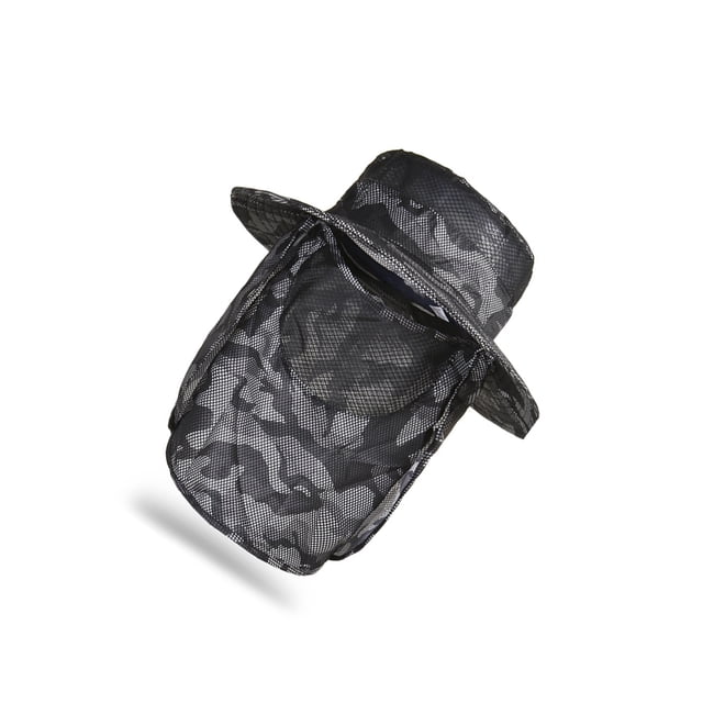 Eigraketly Sombrero de pescador de poliéster para hombre, portátil, transpirable, plegable, elegante, a prueba de sol, al aire libre, escalada, pesca, Ropa Deportiva, Zapatos Gris oscuro Eigraketly OD031788-04B