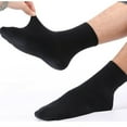 thumbnail image 4 of Penkiiy Middle Socks for Men 5 Pairs Men Comfortable Sports Socks Slippers Solid Color Business Socks Black Socks, 4 of 8