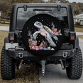 thumbnail image 2 of Lotusprinthandmade Turtle Retro Summer Spare Tire Cover Without Backup Camera Hole, Turtle Tire Cover, 2 of 8