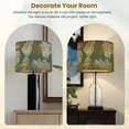 thumbnail image 4 of Lamp Shades Set of 2 Easy Assembly Luxury gold nature green Floral Golden split leaf Philodendron plant Drum Lampshades for Table Lamps Floor Lamps Pendant Light 13"x13"x10" Replacement Lamp Shade, 4 of 8