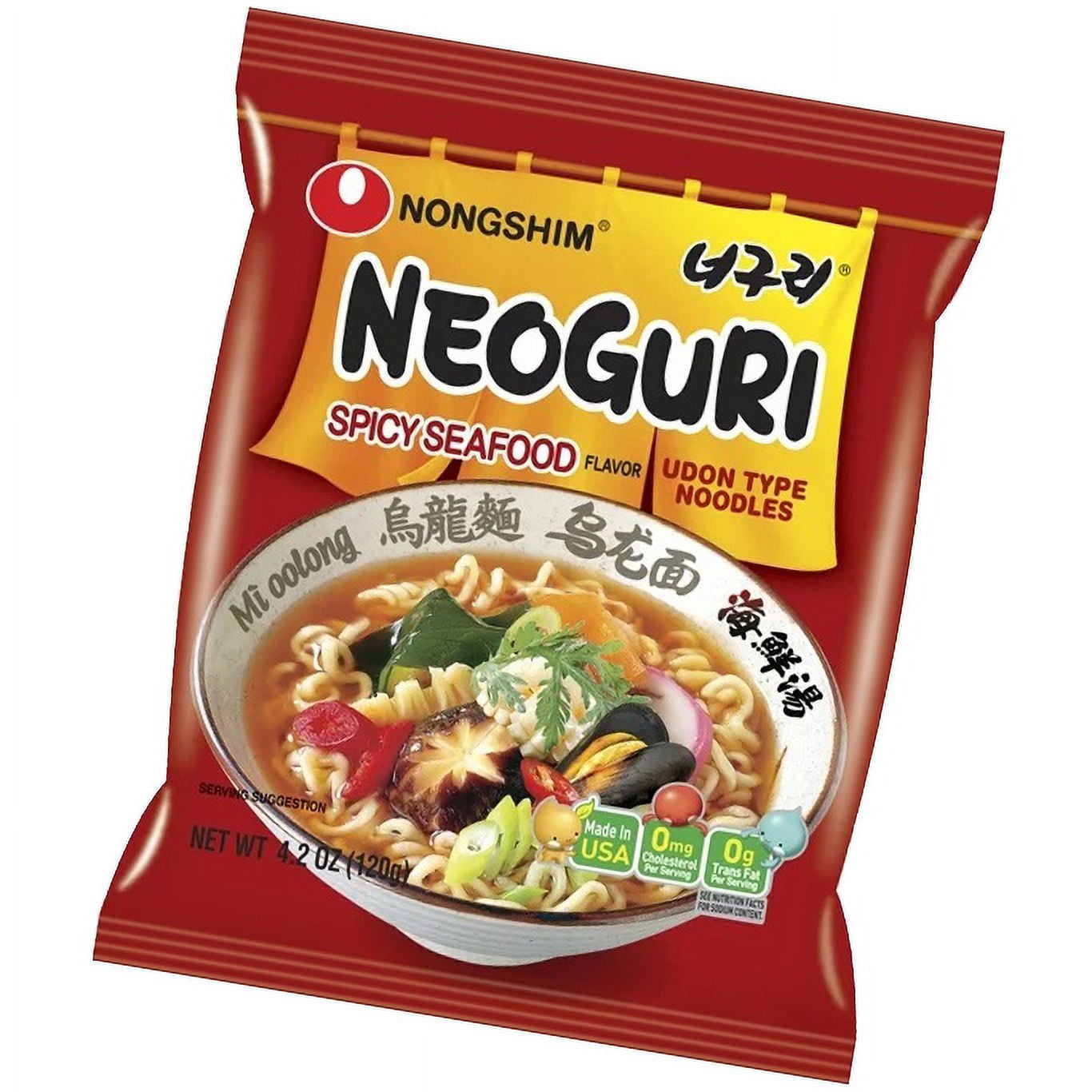 Nong-Shim NEOGURI: Where Spicy Seas Meet Korean Chewy Ramen Noodles V2 (10 Pack)