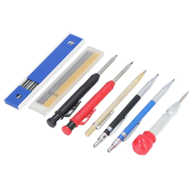 Herramienta de marcado de marcador de lápiz mecánico, kit de marcado de trazador de carpintero, herramienta de carpintero, kit de marcado de trazador de carpintero, verdadera excelencia