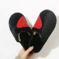 thumbnail image 6 of Wovix Couple Matching Shoes Cartoon Slippers for Womens Mens Cute Cozy Plush Warm -on House Shoes for Indoor and Outdoor Love Heart Slippers Black 39, 6 of 7