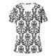 thumbnail image 4 of Fiudx Camisas de Mujer Moda Mujer Casual Cuello En V Blusa Sólida Manga Corta Camiseta Verano Tops, 4 of 4