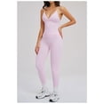 thumbnail image 4 of AEXTO Workout Sets for Women Cross Back Padded Tank Tops Matching Leggings Yoga Outfits, 4 of 6