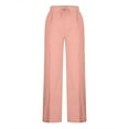 thumbnail image 6 of Olyvenn Womens Cotton Linen Pants Wide Leg with Pockets Drawstring Casual Pants Resort Wear Beach Vacation Outfits for Women 2025 Pink M, 6 of 6