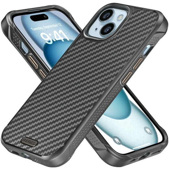 Funda REBEL para iPhone 15 de fibra de aramida Gen 5 de 6.1 pulgadas MagSafe