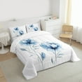 thumbnail image 3 of jejeloiu Ink Aesthetic Art Bedding Comforter Set,Retro Rustic Floral Twin Comforter Sets,Blue White Bedding Set For Kids,Ultra Soft Home Decor Reversible,2pcs, 3 of 8