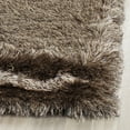 thumbnail image 3 of SAFAVIEH Paris Darwin Plush Polyester Shag Runner Rug, Sable, 2'3" x 6', 3 of 6