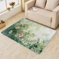 thumbnail image 2 of Floral Rugs for Living Room - Floral Rug & Home Decor, Watercolor Flower Rugs for Living Room Bedroom, Washable Rugs, 6x9 Rug, Non Slip Soft Large Indoor Area Rug, Girls Spring Carpet, 2 of 7
