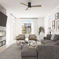 thumbnail image 4 of Better Homes & Gardens 52" Black Modern Indoor Flushmount Ceiling Fan with Color Changing Light, Pull Chain Control & Reverse Airflow, 4 of 18