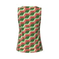 thumbnail image 5 of Picia Geometric Watermelon Pattern Women's Workout Tank Top,Breathable Activewear,Slim Fit Athletic Top,Versatile Workout Moisture-wicking top-Medium, 5 of 9