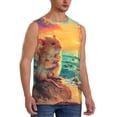 thumbnail image 2 of Balery Island Beach Guinea Pig Camisetas sin mangas para hombre, absorbe la humedad y protege contra el mal olor.-XX-Large, 2 of 7