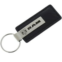 AutoGold Dodge Ram Black CF Carbon Fiber Leather Logo Key Chain Ring Tag Fob Lanyard KC1550.RAM
