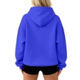thumbnail image 4 of Garbnen Hoodies for Women Oversized Long Sleeve Women's Sweatshirt Soft Fall Winter Loose Fit Casual Fashion Pullover Tops for Women with Pocket Blue XXL, 4 of 6