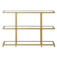 thumbnail image 3 of Evelyn&Zoe Greenwich 42" Wide Rectangular Console Table, Brass, 3 of 5