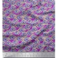 thumbnail image 1 of Soimoi Rayon Fabric Peacock Feather Printed Fabric 1 Yard 56 Inch Wide, 1 of 3