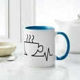 thumbnail image 6 of CafePress - Coffee Heartbeat - 11 oz Ceramic Mug - Novelty Coffee Tea Cup, 6 of 6