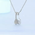 thumbnail image 2 of Simple Necklace for Women, W Necklaces for Women Spoon Fork with Cubic Zirconia Silver Trendy Necklaces Rolo Chain, 2 of 5