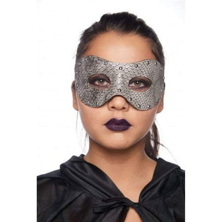 Kayso LTM009C Faux Leather Mask with Studs Snake Print