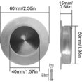 thumbnail image 2 of Recessed Sliding Door Handle 304 Stainless Steel Round Handles with Invisible Grooves for Sliding Door Cabinet Pull Out Drawer 4PCS with 8 Screws, 2 of 5