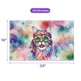 thumbnail image 5 of Hippie American Shorthair Portrait Watercolor Tie-Dye Vintage Styles Doormat Cat Lover Kitten Owner Gifts Indoor Outdoor Welcome Mat - 00014, 5 of 5
