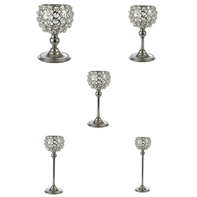 5x Portavelas de Cristal Candelabros Votivos Centro de Mesa Manualidades Decorativa Fiestas Yuyangstore candelabros de cristal grandes