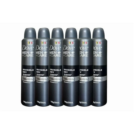 6 PK Dove Men+Care Antiperspirant Aerosol Invisible Dry 254 ML / 8.59 FL OZ