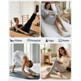 thumbnail image 5 of Yawlsow 4 Pairs Pilates Socks with Grip for Woman, Breathable Cross-Strap Design, Non-Slip Yoga Socks for Barre, Ballet, Workout, Hospital, 5 of 6