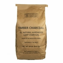 Timber Hardwood Lump Charcoal 20-Pound Bag Made Of Oak And Hickory Wood Pieces