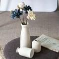 thumbnail image 5 of Hinzonek Ceramic Vase Set of 3, Small Flower vases for Decor,Modern Boho Farmhouse Home Decor,Decorative vase for Pampas Grass&Dried Flowers,idea Shelf,Table,Bookshelf ，Entryway- Distressed,Beige, 5 of 10