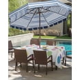 thumbnail image 4 of Colorful Polka Dot Rectangle Outdoor Tablecloth, Waterproof Table Cloth Cover with Umbrella Hole and Zipper, Rainbow Polka Dot Watercolor Table Protector for Patio Party Picnic 60"x84", 4 of 6