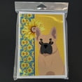 thumbnail image 3 of Summer Sunflowers Fawn French Bulldog Greeting Cards and Envelopes Pack of 8 7 in x 5 in, 3 of 3