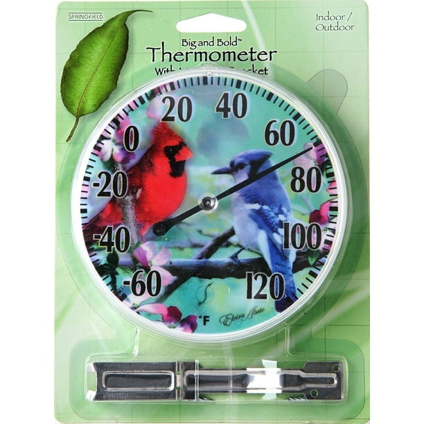 Taylor 90178 6 in. Diameter Outdoor Thermometer With Birds Inset Design