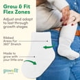 thumbnail image 3 of Calcetines Fruit of the Loom Baby Grow & Fit Flex Zones, paquete de 14, 3 of 6