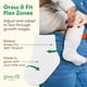 thumbnail image 3 of Fruit Of The Loom Baby Paquete De 14 Calcetines Elásticos De Algodón Grow & Fit Flex Zones - Unisex Niñas Niños (0-6 Meses Blanco), 3 of 6