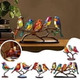 thumbnail image 5 of Para la decoración del hogar, regalo de escritorio, figura de pájaro de metal, decoración de mesa, estatua de pájaro, adornos, estatua artesanal de colibrí, pájaros de metal en rama, adornos de, 5 of 5