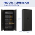 thumbnail image 2 of AENKYO 68.9" Heavy Duty Metal Storage Cabinet with Adjustable Shelves & Lock, Steel Locker for Home and Office, Black, 2 of 8