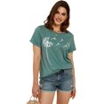 thumbnail image 2 of Sherrylily Women Dandelion Print T Shirts Cute Graphic Tees Cotton Tee Tops, 2 of 5