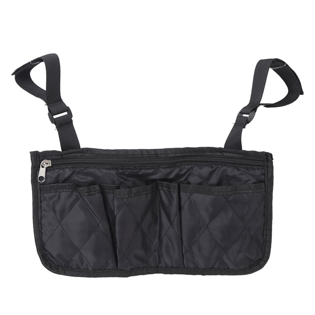 Bolsa para andador de silla de ruedas, bolsa lateral para silla de ruedas, reposabrazos, bolsa lateral para silla de ruedas, bolsa para silla de ruedas, bolsillo lateral, construcción robusta