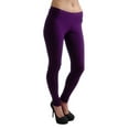 thumbnail image 2 of Vivian's Fashions Extra Long Leggings - Cotton, Misses Size (Purple, 1X), 2 of 3