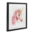 thumbnail image 3 of Stupell Industries Pink Unicorn with Paint Splatter Black Framed Print Under Glass, design by Creative Studio, 3 of 9