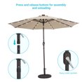 thumbnail image 6 of CHYVARY 9ft LED Patio Umbrella Market Outside Table Umbrella for Deck, Poolside and Patio, Sand, 6 of 8