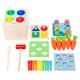 thumbnail image 3 of Juguetes fuertes,Montessori Madera Martilleo Golpeando Juguete Niñas,Juguete de desarrollo temprano para bebés con banco de golpes,Pesca Juego Pelota Golpear Rábano Tirar Golpear,Caja de CUTICAT Juguetes fuertes, 3 of 8