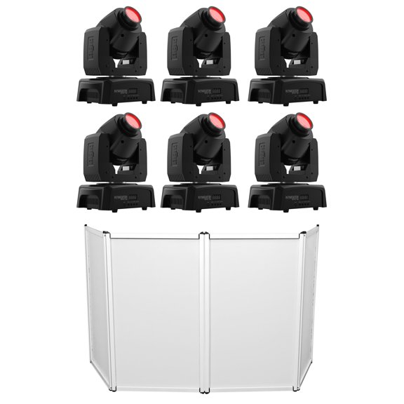 (6) Chauvet Intimidator Spot 110 Compact Moving Head Spot Beam Lights   Facade