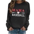 thumbnail image 2 of Uootdi Hauts Boho pour Femmes Col Ras du Cou Maman Imprimé Baseball Sports Rassemblements Tenue Quotidienne Chandails Douillets Chandails Cardigans Cadeau, 2 of 5