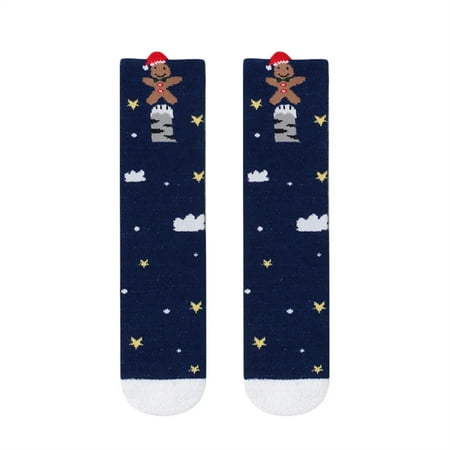 

Mubineo Toddler Christmas Thermal Fleece Fuzzy Socks Kids Cartoon Fluffy Warm Lounge Socks for Winter