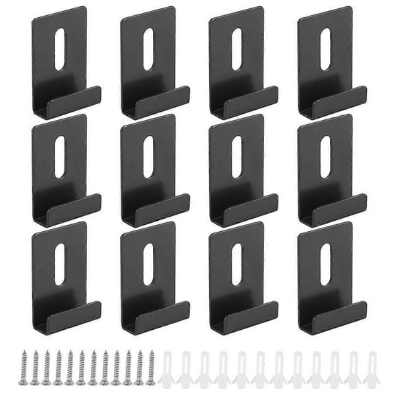 12 Pcs Mirror Clips Wide Channel Mirror Hanger for Frameless Mirror,Heavy Mirror Brackets Hanging H