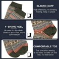 thumbnail image 4 of Mens Warm Wool Socks Thermal Winter Thick Crew Pattern Socks Cold Weather 5 Pairs, 4 of 6